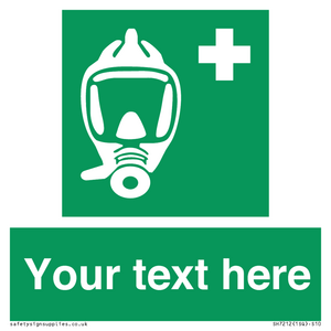 Custom sign safe condition Emergency escape breathing device